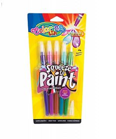 Кисть краски Paints 5 тропических цветов COLORINO Kids